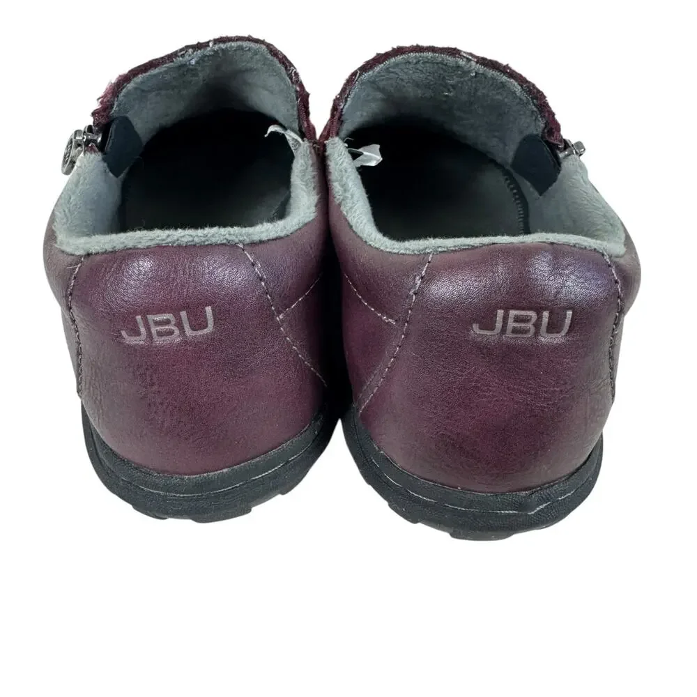 JBU Jambu Burgundy Crimson Fabric Rubber Vegan Slip-On Comfort Anti-Slip Shoes 7